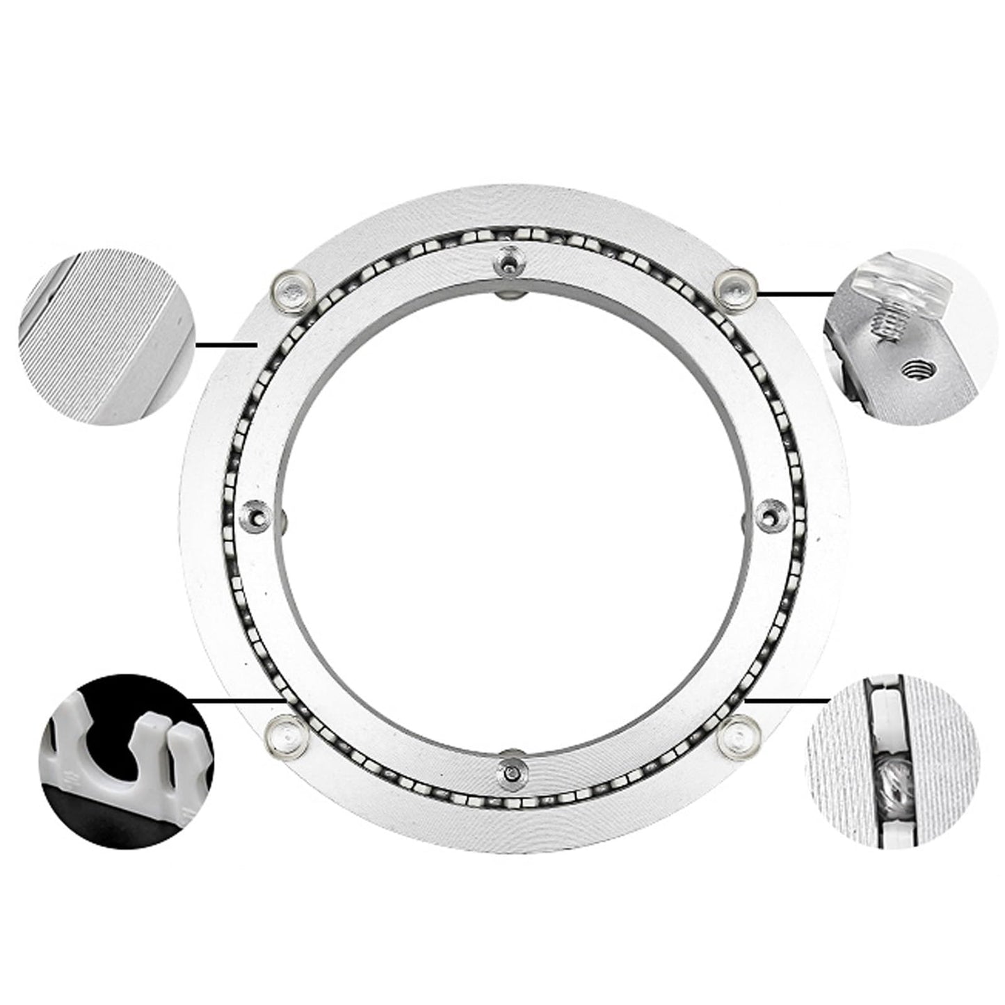 Silent Turntable Bearing Swivel, Household Round Table Rotating Bearing, for Lazy Susan Swivel Turntable Bearing Hardware(200mm (8 inches))