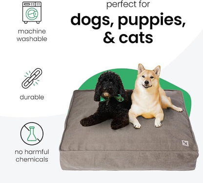 Molly Mutt Jupiter Dog Bed Duvet Cover, GOTS-Certified 100% Cotton Canvas Cover for Dog, Puppy, or Cat Bed, Durable, Washable, and Free of Harmful Chemicals, Medium/Large, 27"x36"x5", Brown