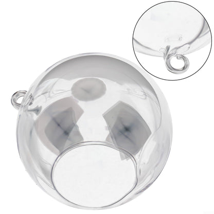 Startbuymore Hanging Glass Ball Vase Clear Borosilicate Terrarium Container with Flat Bottom for Succulent Plants Air Flowers Home Garden(10cm)