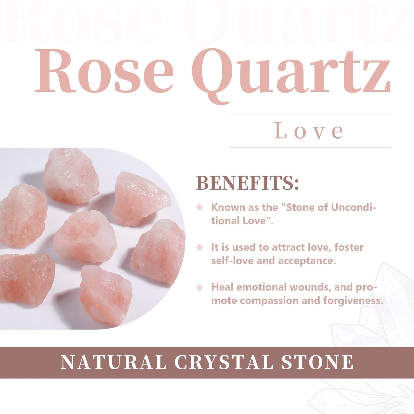 Rockcloud Healing Crystal Rose Quartz Orgone Chakra Pyramid Metaphysical Stone Figurine