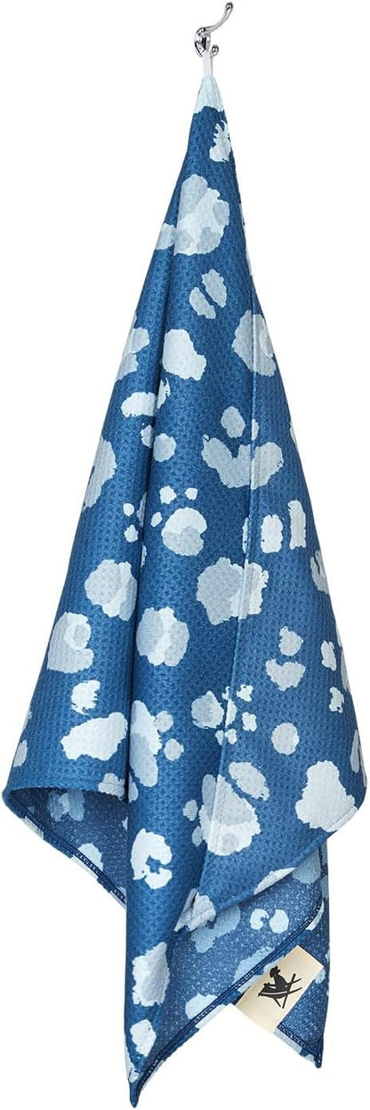 Dock & Bay Pet Towel - Super Absorbent & Quick Drying Dog Towels with Bag - 100% Recycled - K9 Camo, Large (120x70cm, 47x27)