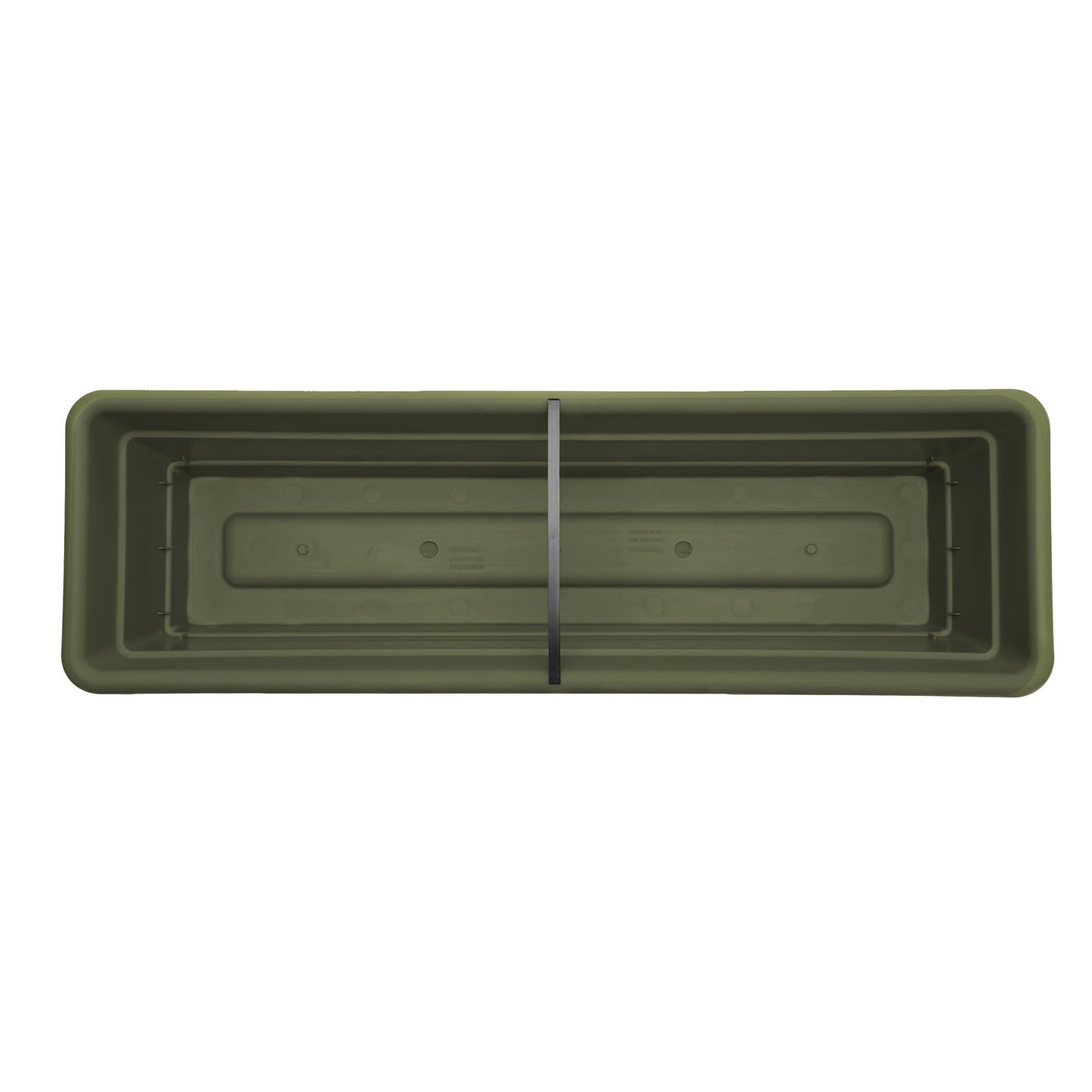Bloem Dura Cotta Window Box Planter: 18" - Living Green - with Tray, Weatherproof Resin Box, Removable Tray for Indoor & Outdoor Use, Gardening, 2 Gallon Capacity