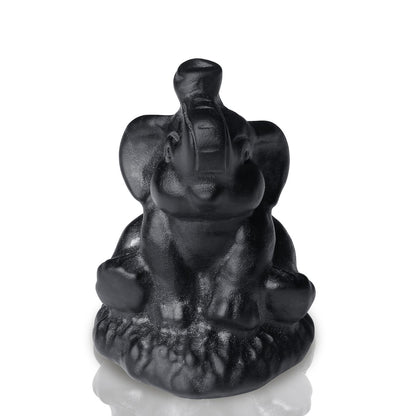 ZHIYUXI 2.2" Crystal Elephant Figurine, Black Crystal Elephant Statue Decor for Home Office Shelf, Housewarming Good Luck Gifts for Women Men, Small Sculpture for Desk & Living Room Decoration