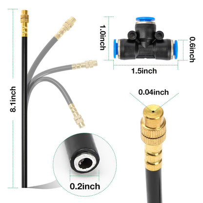 MIXC 50Ft 1/4" Drip Irrigation System,2026-Upgrade Garden Irrigation Kit with 12pcs Adjustable Copper Nozzles,Automatic Atomizing Watering System for Outdoor Plants,Raised Bed,Yard,Potted Plant,Lawn