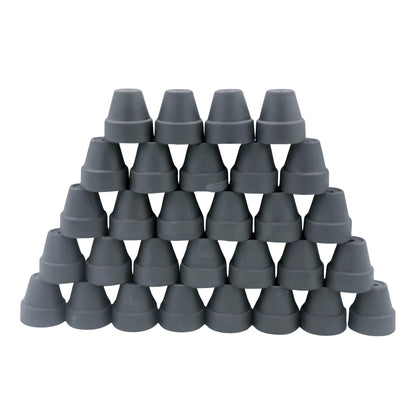 Yuvori Mini Pastel Terracotta Pots for Micro Gardens – 30 Pack, 1.7” Tiny Breathable Clay Planters, Macaron Colors, for Moss, Fairy Gardens, Dollhouses, and Succulents (Painted Black, 1.2 Inch)