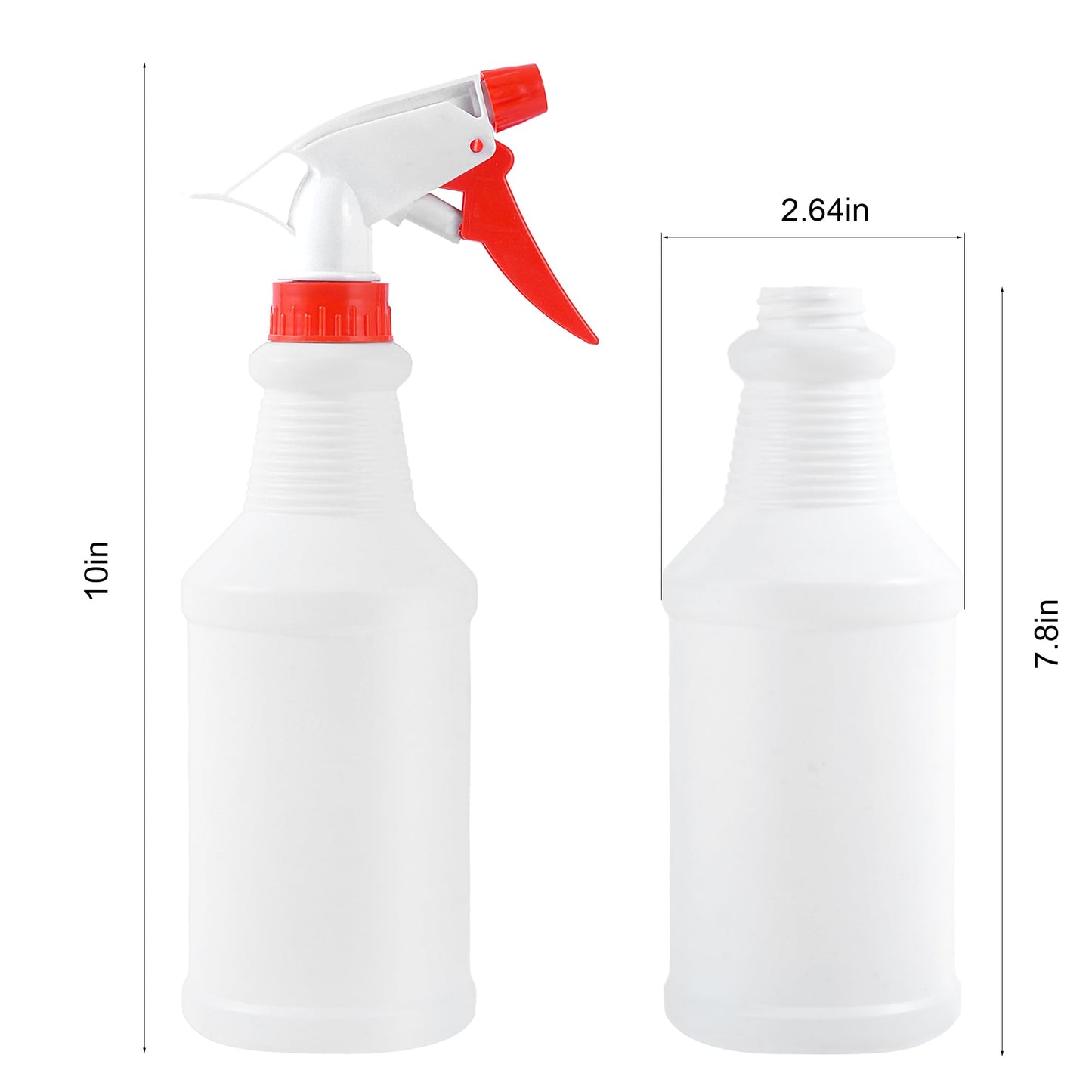 YaCCHLuu 6 Pcs 16 Oz Spray Bottles，Adjustable Empty Spray Bottle for Cleaning Solutions，Spray Bottles Bulk，Refillable Spray Bottle for Planting, Water, Bathroom and Kitchen, BBQ, Commercial and Pet