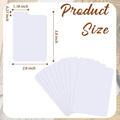 Lewtemi White Trading Card Dividers Plastic Card Separators Organizer for Sport Game Business Storage, 2.6 x 3.8 Inch/ 66 x 97 mm(100 Pieces)