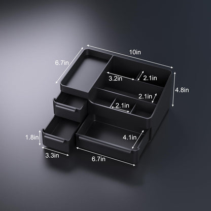 Rasydyn Men's Cologne Organizer with Drawers: Black Men Bathroom Counter Organizer, Dresser Organizer for Shaving Kit, Skincare, Gifts for Men