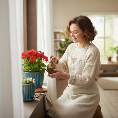 5+6 inch Ceramic Plant Pots Set of 2 with Drainage Hole, Flower Pots Planters Pots for Indoor Plants, Flower Pots for Indoor/Outdoor Plants - Succulent, Snake Plant, Money Tree, Basil Planter