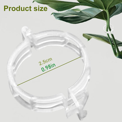 Plant Support Clips Reusable Garden Clips, Secured Plastic Plant Clips, Tomato Support Clips for String Trellis for Climbing Plants Outdoor Indoor Plant Flowers Stem Vine Fixing Clips (300, White)