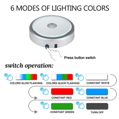 IFOLAINA LED Display Multicolor Light Base for 3D Crystal Art - Lighted Up Stand Color Changing Small LED for Glass Art