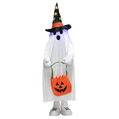 YUETJIN 37" Front Porch Light up Halloween Ghost Figure Décor, Kit Standing Trick or Treat Indoor and Outdoor Decorations-Start