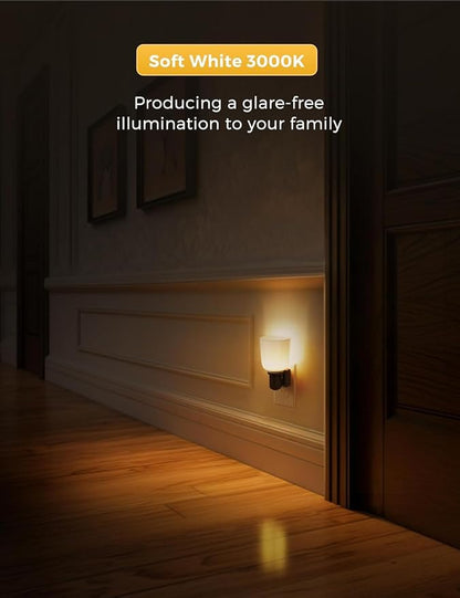 L LOHAS LED Night Lights Plug into Wall,[4 Pack] Dimmable Plug in Night Light,0-100LM Adjustable Brightness,Dusk to Dawn Sensor, 3000K Soft White, Boho Farmhouse Night Lights for Bedroom Bathroom