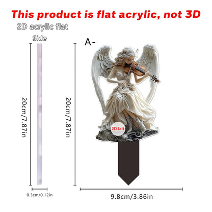 YUEYINGMG Garden Decor, Acrylic 2D Stake, Pot Plants Garden Yard Lawn Outdoor Fairy Statue Ornaments, Fairy Garden Accessories Decoration (Style B)