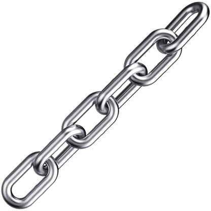 Stainless Steel Chain, Lsqurel 5/16inch Heavy Duty Chain Link Chain 13ft Safety Chain Utility Chain Metal Chain for Indoor and Outdoor (5/16in-13ft)