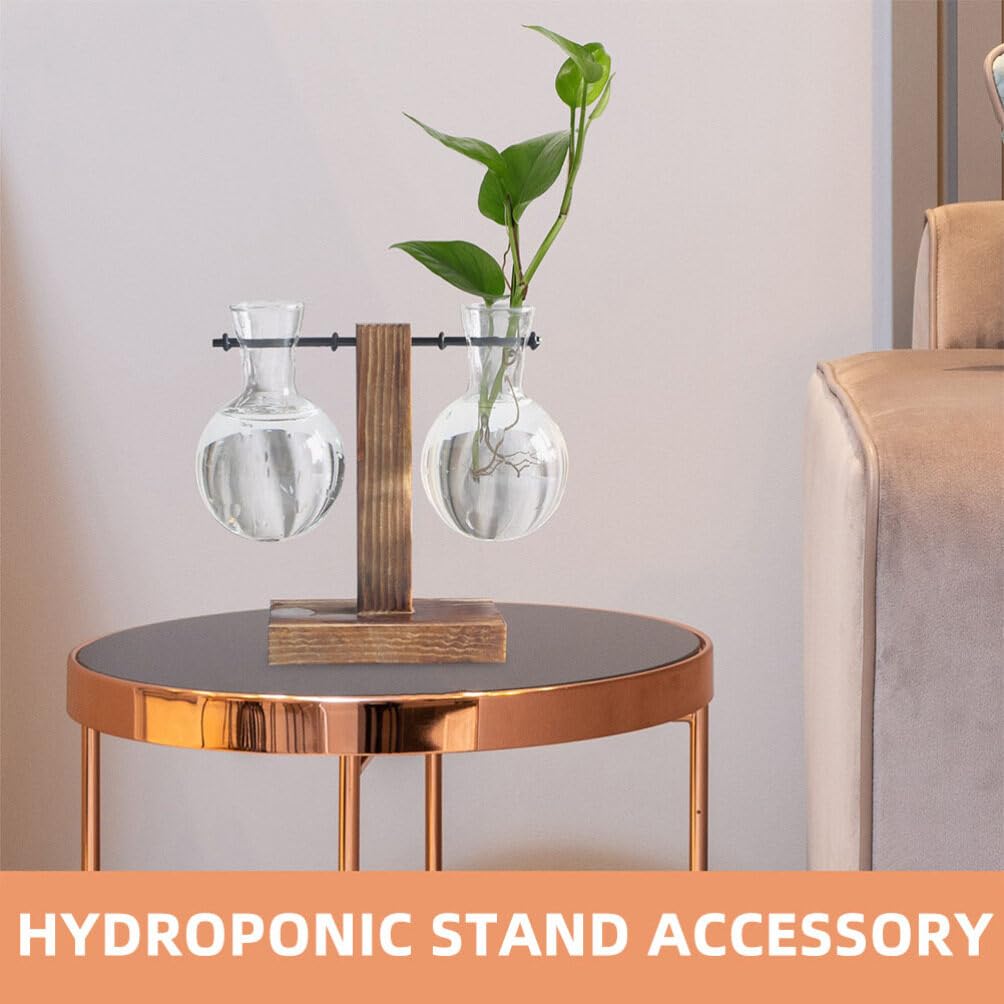 Toddmomy Hydroponic Glass Planters 2-Pack Clear Bulb Vase Accessories for Indoor Plant Propagation Table Centerpiece Home Decor Terrarium Display 3.93X2.75X2.75In