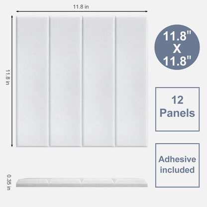 Large Cork Board Alternative 48" X 36" Bulletin Board - 12 Pack Removable Felt Wall Tiles, Cork Wall Tiles Bulletin Board Home Office Essentials - Warm White