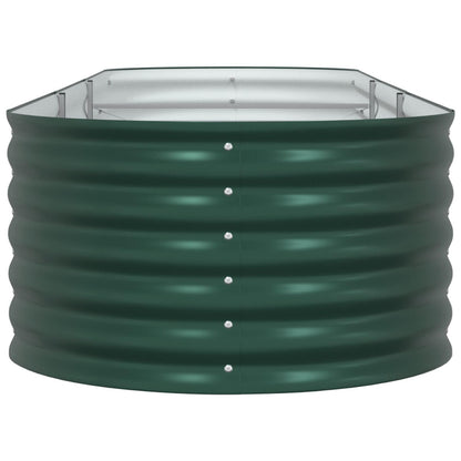 Fregramei Powder-Coated Garden Raised Bed, Metal Planter Box for Vegetables, Flowers, Herbs, Green Galvanized Steel 126 x 31.5 x 17.3 in,-609