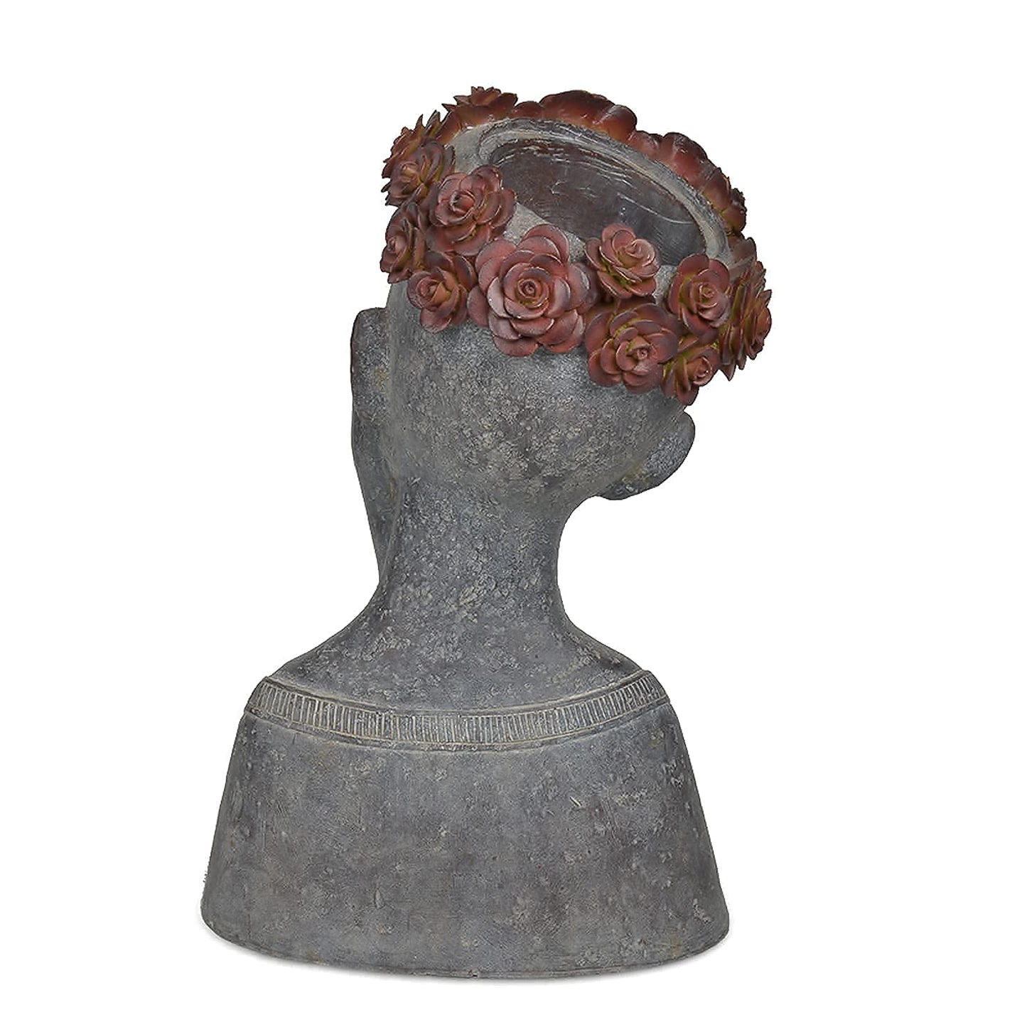 Newman House Studio Head Planter Girl Sculpture Large Face Flower Pot Succulents Cactus Pot for Home Garden Decor, Set of 2