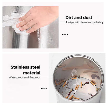 LEASYLIFE 2.6Gallon/10L，Stainless Steel Bathroom Trash Can,Chrome Trash Can,Silver Garbage Can for Office，Wastebasket for Hotel，Office，Store，Metal Trash bin Without lid (Silver)