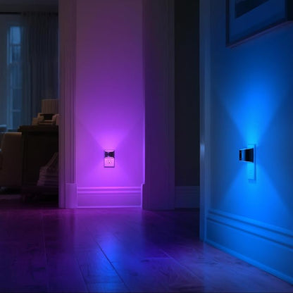DORESshop LED Night Light[4 Pack], Night Lights Plug into Wall, 8-Color RGB LED Nightlight with Motion Sensor, Dusk to Dawn Sensor, Nightlights for Adults, Bedroom, Bathroom, Hallway