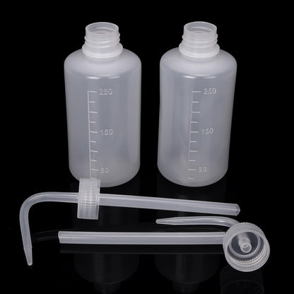 DEPEPE 6-Pack 250ml Squeeze Bottles for Liquids, LDPE Plastic Safety Squirt Bottle with Narrow Mouth & Scale Labels, Small Watering Can for Indoor Plants, Lab Tattoo Cleaning Tools