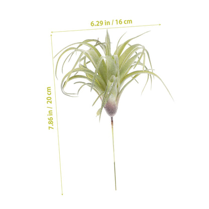 DECHOUS 1pc Artificial Air Plants Artificial Terrarium Plants Large Air Faux Flocked Tillandsia Photo Props Plant Glass Container Hanging Decor Pineapple Household