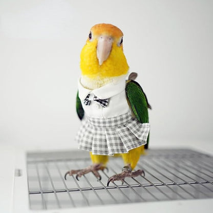 Bird Costume Bird Diaper Flight Suit Cute JK Dress Dress Skirt Clothes Cosplay Photo Prop for Parrots Macaw Cockatoo (Without Diaper,2M)
