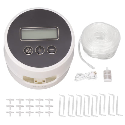 Automatic Watering System, Timer Indoor Automatic Irrigation Water Plant Watering Devices, Indoor Plant Waterer Timer for Potted Plants Yard Garden (10M 15 Pots)