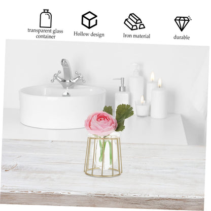 Mikikit Glass Hydroponic Vase Geometric Plant Container Indoor Plant Decor Terrarium Jar