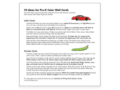 Learning Without Tears, Color Wall Cards, Age 3+, Pre-K+, Handwriting Without Tears, Color Alphabet Cards, Letters & Pictures, School & Home, Sensory & Motor Skills
