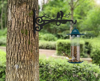 Qktxktzy Multipurpose Hanging Basket Plant Brackets Outdoor Indoor, Heavy Duty Solid Steel Plant Hangers, Wall Mounted Lantern Hooks for Garden Plants Flower Light Bird Feeder Pack of 2