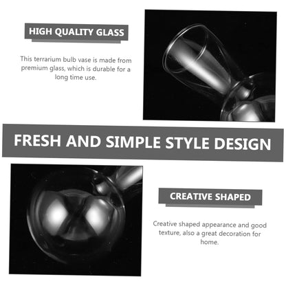 ORFOFE 2pcs Hydroponic Glass Vase Flower Terrarium Plant Terrarium for Home Office Dec