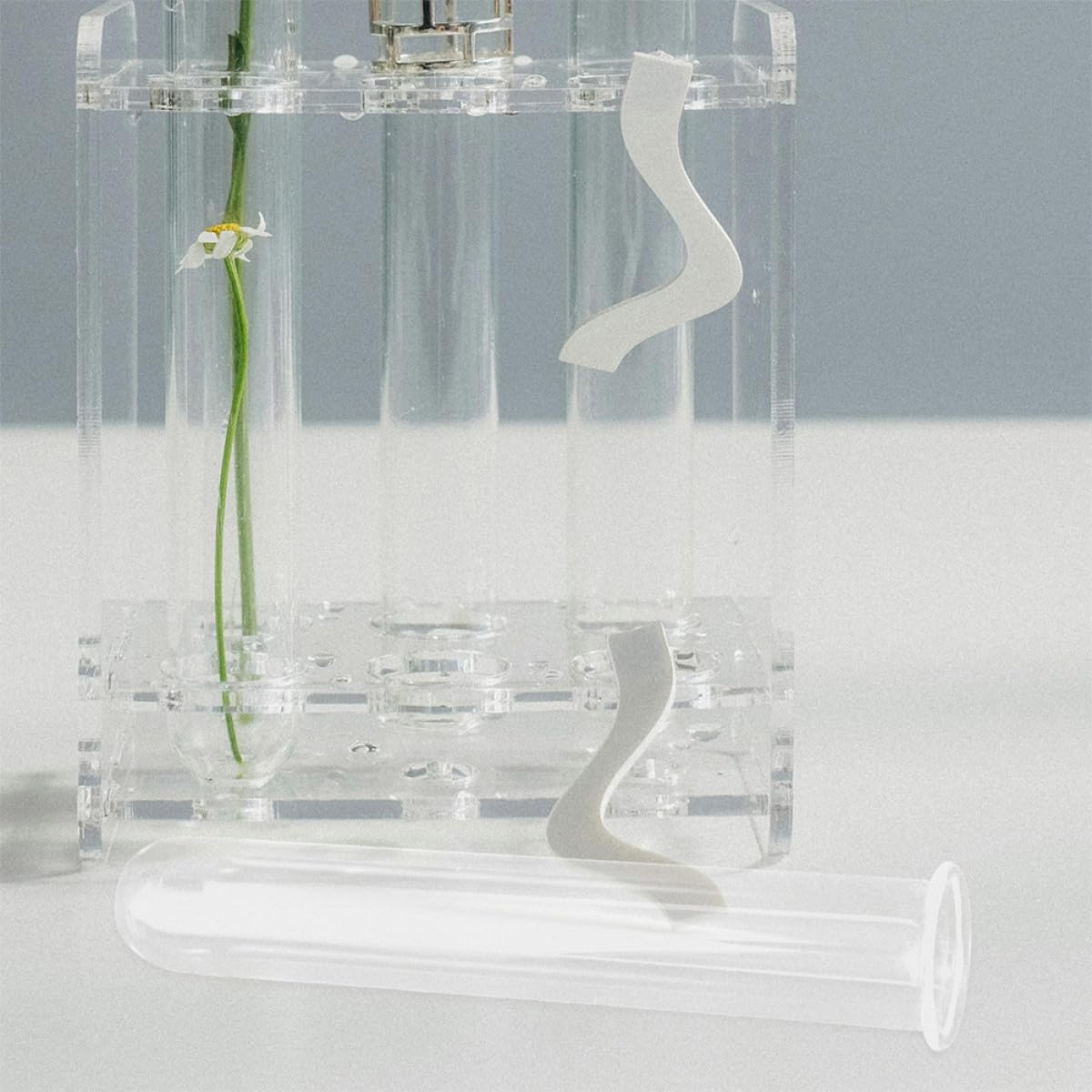 GAROZATION 4pcs Glass Hydroponic Vase Test Tubes 2.5x3x18cm Desktop Propagation Station Plant Terrarium Tubes Glass Planter for Home Décor