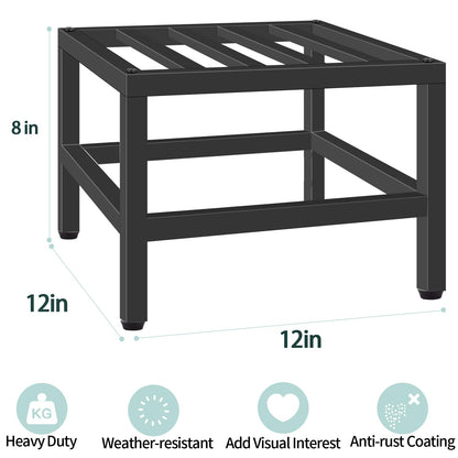 Lilybud--lily Plant Stand Indoor Outdoor, 2 Pcs Heavy Duty Plant Stands Metal Pedestal Stand for Indoor Outdoor, Wrought Iron Flower Stand Display Planter Shelf for Garden Deck Living Room