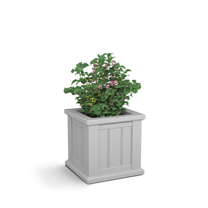 Mayne Cape Cod 14-Inch Square Planter – Self-Watering, Weather-Resistant Planter for Flowers – Durable Outdoor Design for Patio, Porch, or Entryway