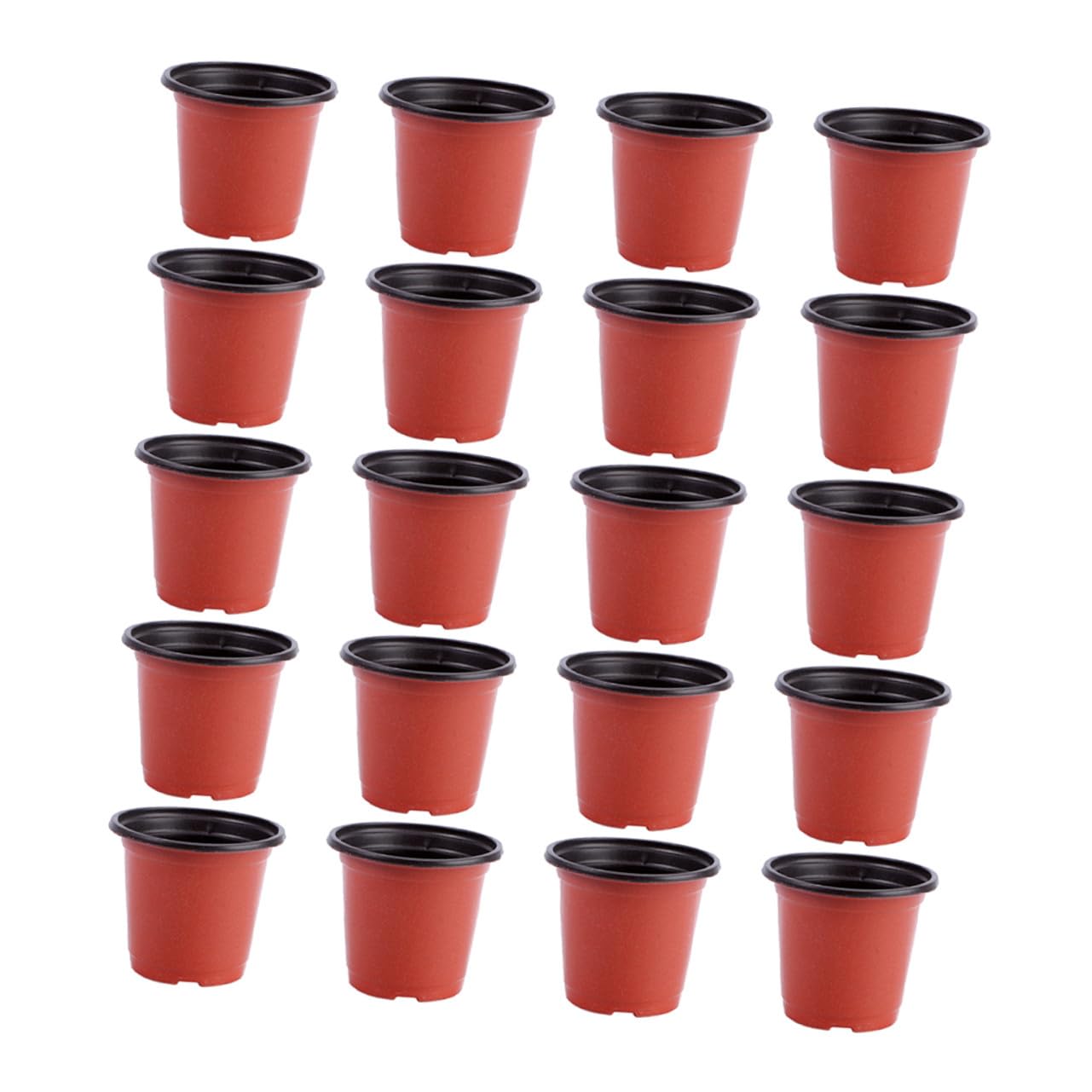 TIDTALEO 120pcs Plastic Nursery Pots with Drainage Holes Dual-Color Seedling Planter Cups for Strawberry Propagation and Plant Growth in Garden and Indoor Use