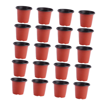 TIDTALEO 120pcs Plastic Nursery Pots with Drainage Holes Dual-Color Seedling Planter Cups for Strawberry Propagation and Plant Growth in Garden and Indoor Use