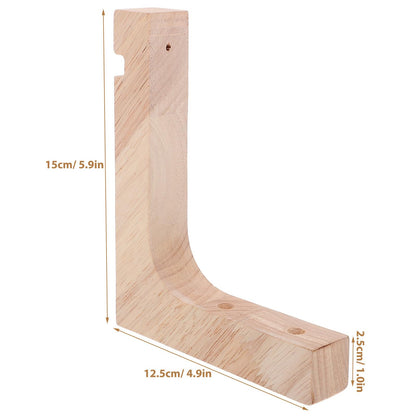 FENICAL 2pcs Wooden Plant Hangers Heavy-Duty Wall Hooks for Indoor and Outdoor Hanging Plants Natural Wood Hanging Bracket Supports Flowerpots Ceiling and Wall Mounted