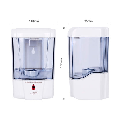 interhasa! Soap Dispenser, Touchless Hand Sanitizer Dispenser Wall Mount Automatic Kitchen Soap Dispenser for Commercial Home, Office, 600ml/20oz