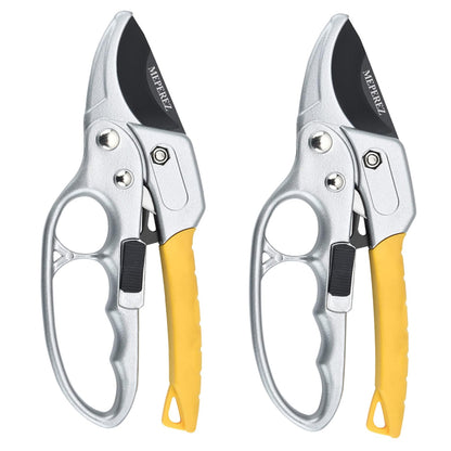 MEPEREZ Premium German-Made Pruning Shears – Ergonomic, Heavy-Duty Hand Pruners Designed for Precision Cutting of Plants; Ideal for Gardeners and Individuals with Arthritis or Reduced Hand Strength