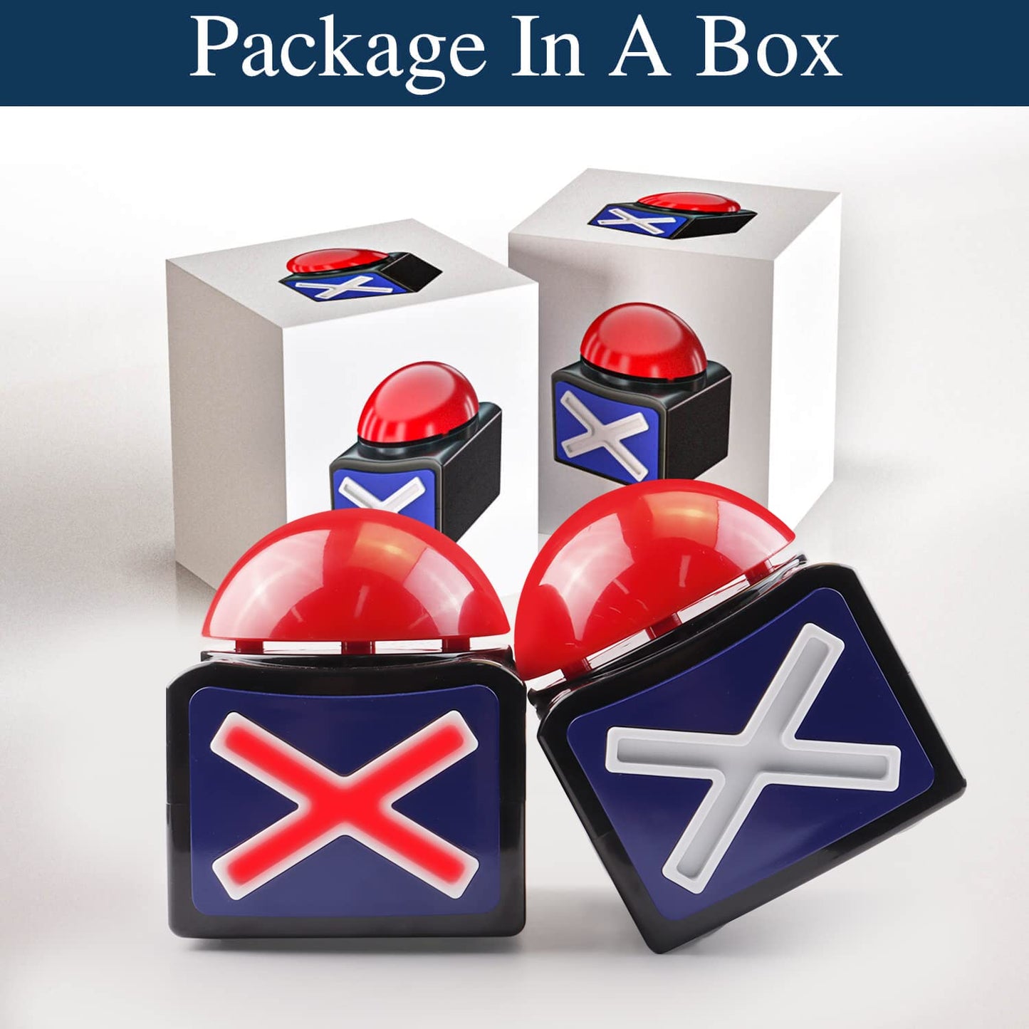 BEAN LIEVE 4Pack Game Buzzer - Quiz Trivia Lights Sound, Red Game Buzzer for Adults