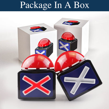 BEAN LIEVE 4Pack Game Buzzer - Quiz Trivia Lights Sound, Red Game Buzzer for Adults