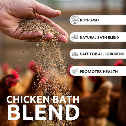World’s Best Chicken Dust Bath – Natural Wood Ash, Sand & Fine Dust Blend – Safe for All Chickens (20 Pounds)