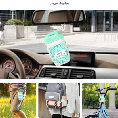 Healthcom 10 Pcs 1Oz 30ml Clear Empty Bottles Hand Sanitizer Travel Holder Hook Keychain Carriers White Flip Cap Reusable Portable Empty Bottle Refillable Cosmetic Container for Liquid Lotions Creams