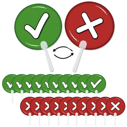 Zwttey 20 Pack True or False Classroom Voting Paddles, Classroom Teacher Student Interaction Signs, Event Meeting Election Supplies
