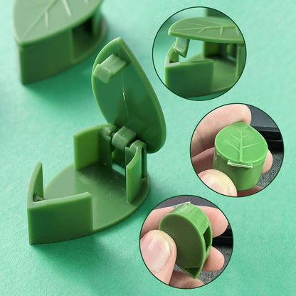 100PCS Plant Climbing Wall Fixture Clips, Plastic Plant Clips Climbing Plant Wall Clips for Vines, Plant Support Clips Plant Vine Wall Clips Plant Fixture Clips Vine Holder for Indoor Plants (B#Green)