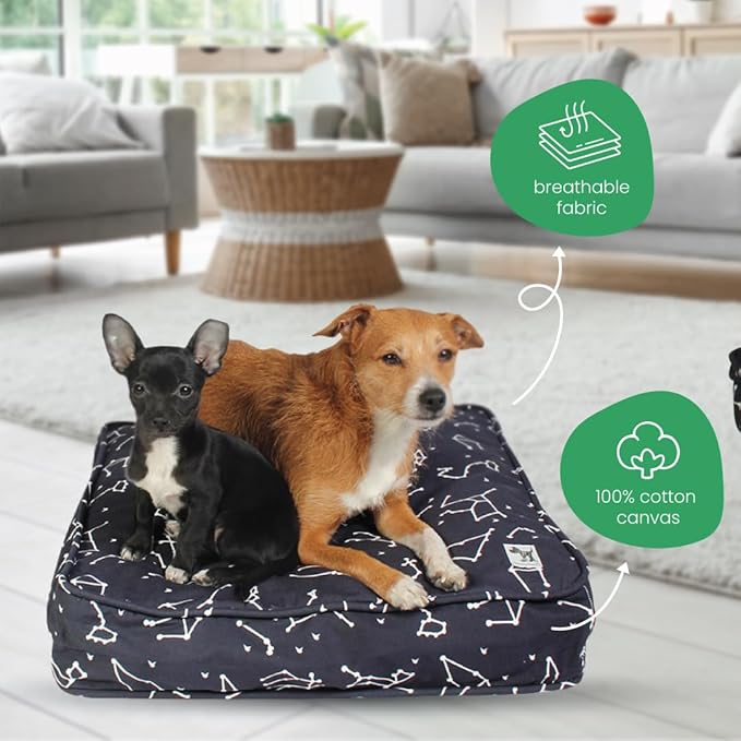 Molly Mutt Large Crib Mattress Cover - Rocketman Print - Measures 27”x52”x5”- 100% Cotton - Durable - Breathable - Sustainable - Machine Washable Dog Bed Cover