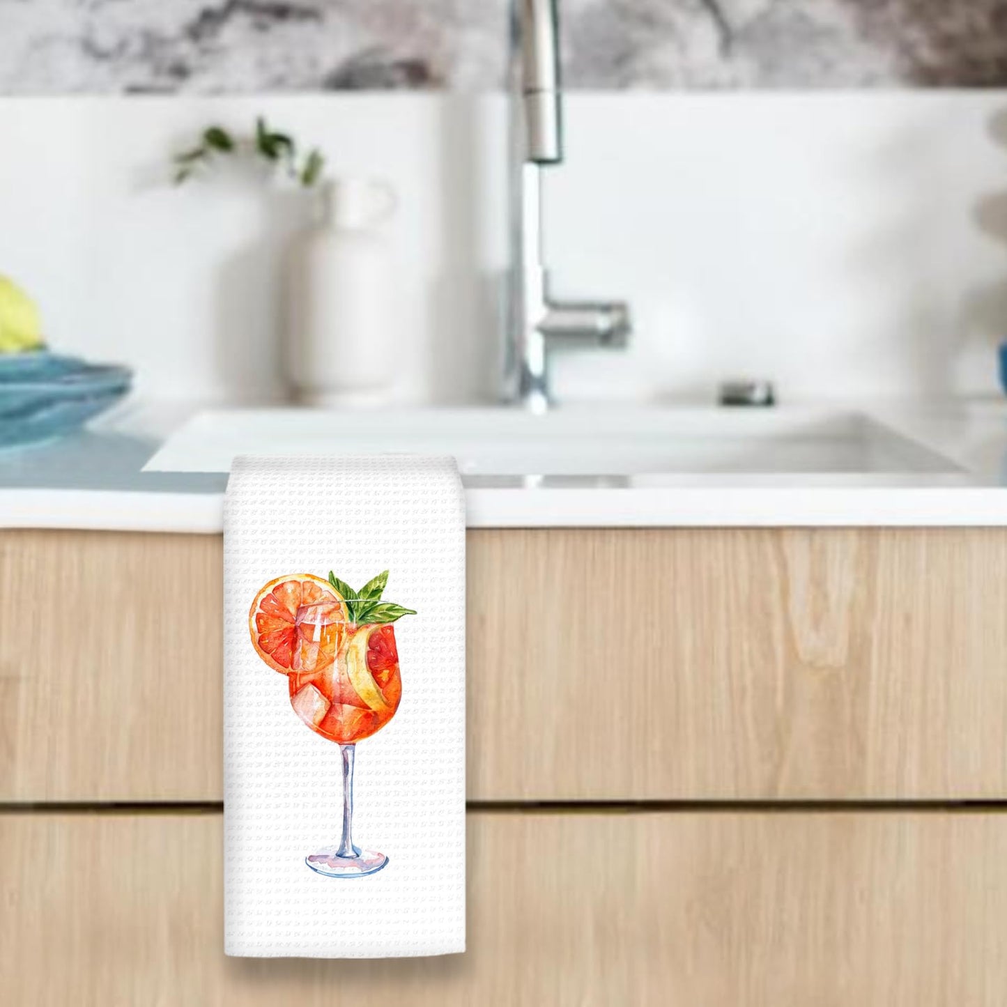 OINDADE Aperol Spritz Gifts Decor Kitchen Towels, Gifts for Aperol Spritz Lovers Hand Towels, AperolSpritz Cocktail Dish Tea Towels for Kitchen Home BarDecor, AperolSpritz Bar Cart Decor, 16x24Inches
