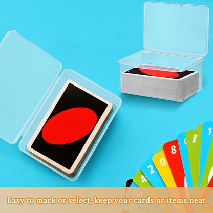 Qunclay 10 Pcs Plastic Game Card Storage Box, Playing Cards Box, Clear High Capacity Playing Card Case Storage Boxs Organizer Compatible, 4.33 x 2.95 x 2.17 Inch(No Cards)